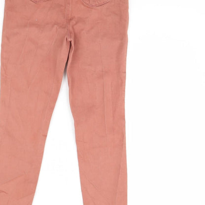 Womens UK Size 12 Papaya Regular Fit Skinny Pink Jeans