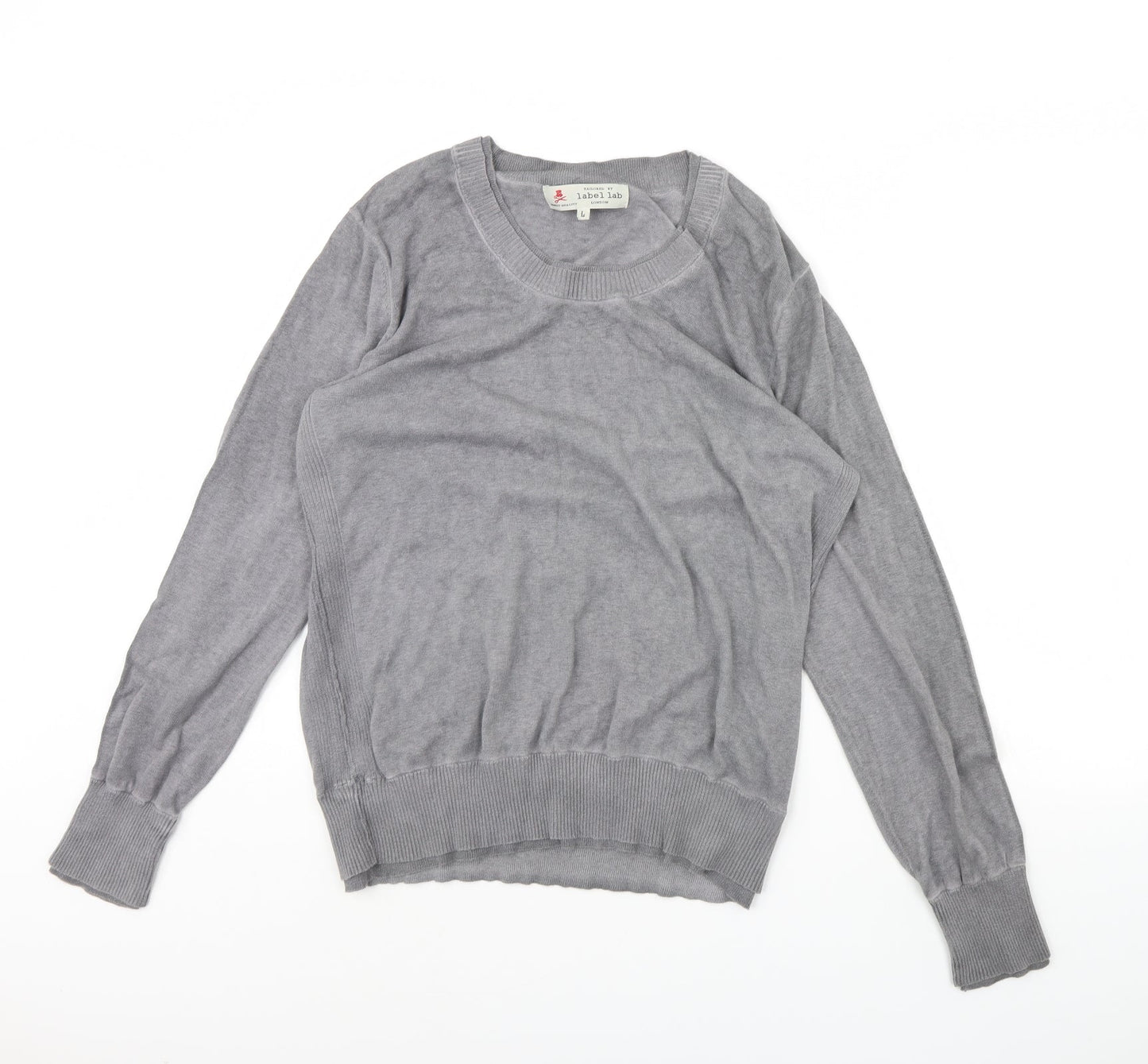 Label Lab Mens Grey   Pullover Jumper Size L