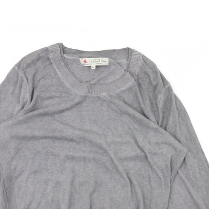 Label Lab Mens Grey   Pullover Jumper Size L