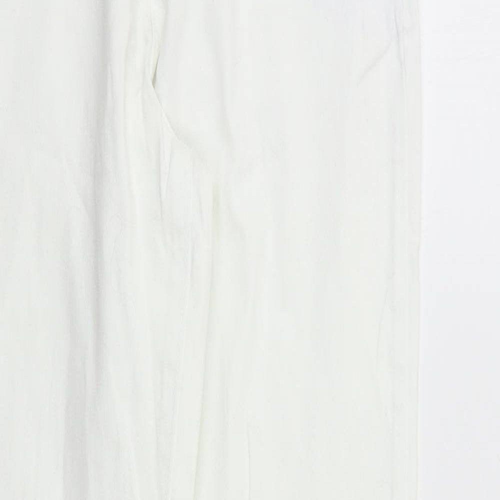 Denim & Co. Womens White   Skinny Jeans Size 14 L28 in