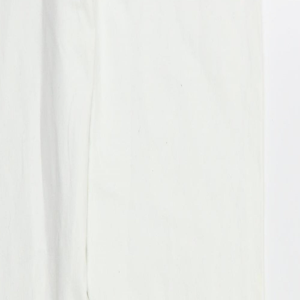 Denim & Co. Womens White   Skinny Jeans Size 14 L28 in