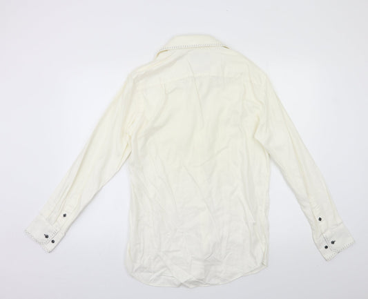 NEXT Mens White    Button-Up Size S