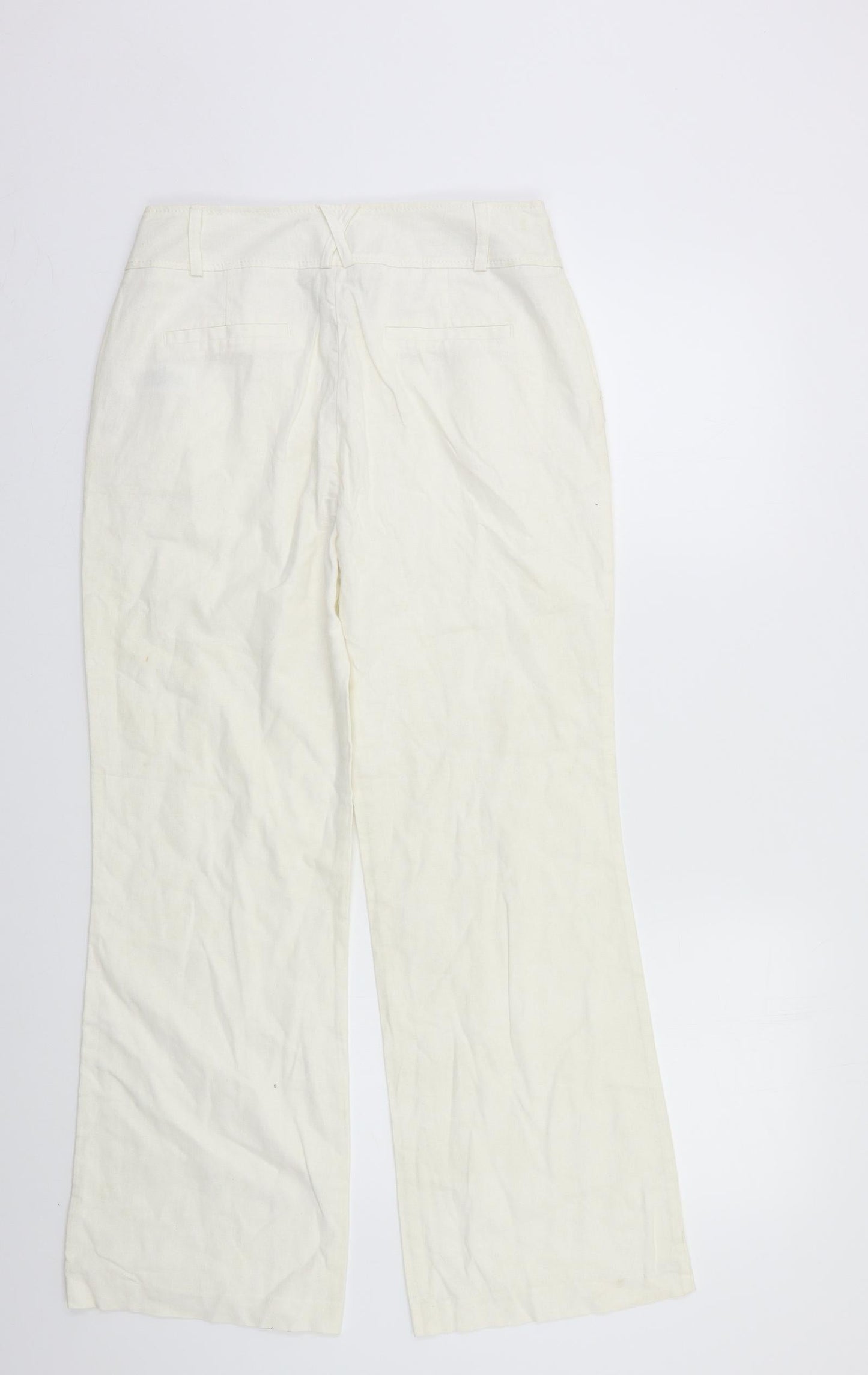 New Look Womens White   Sweatpants Trousers Size 8 L25 in