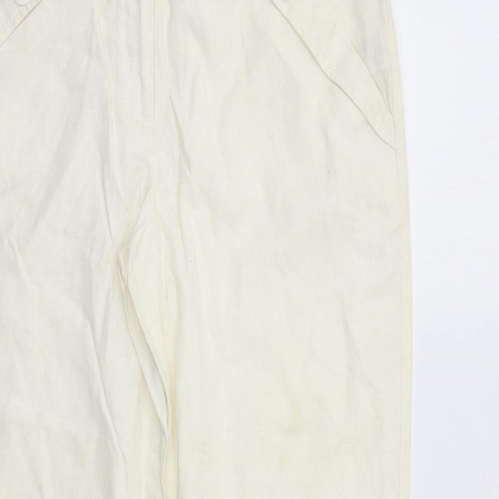 New Look Womens White   Sweatpants Trousers Size 8 L25 in