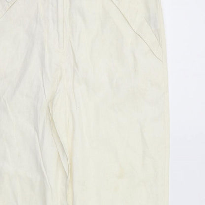 New Look Womens White   Sweatpants Trousers Size 8 L25 in