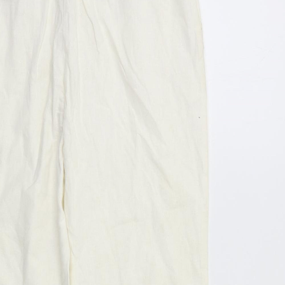 New Look Womens White   Sweatpants Trousers Size 8 L25 in