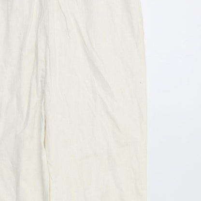 New Look Womens White   Sweatpants Trousers Size 8 L25 in