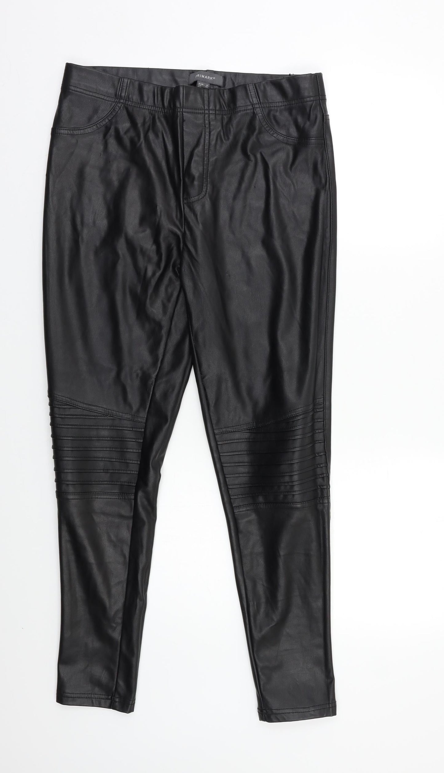 Womens UK Size 12 Primark Regular Fit Jegging Black Trousers