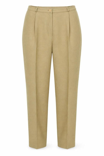 Womens UK Size 16 EWM Regular Fit Dress Pants Beige Trousers