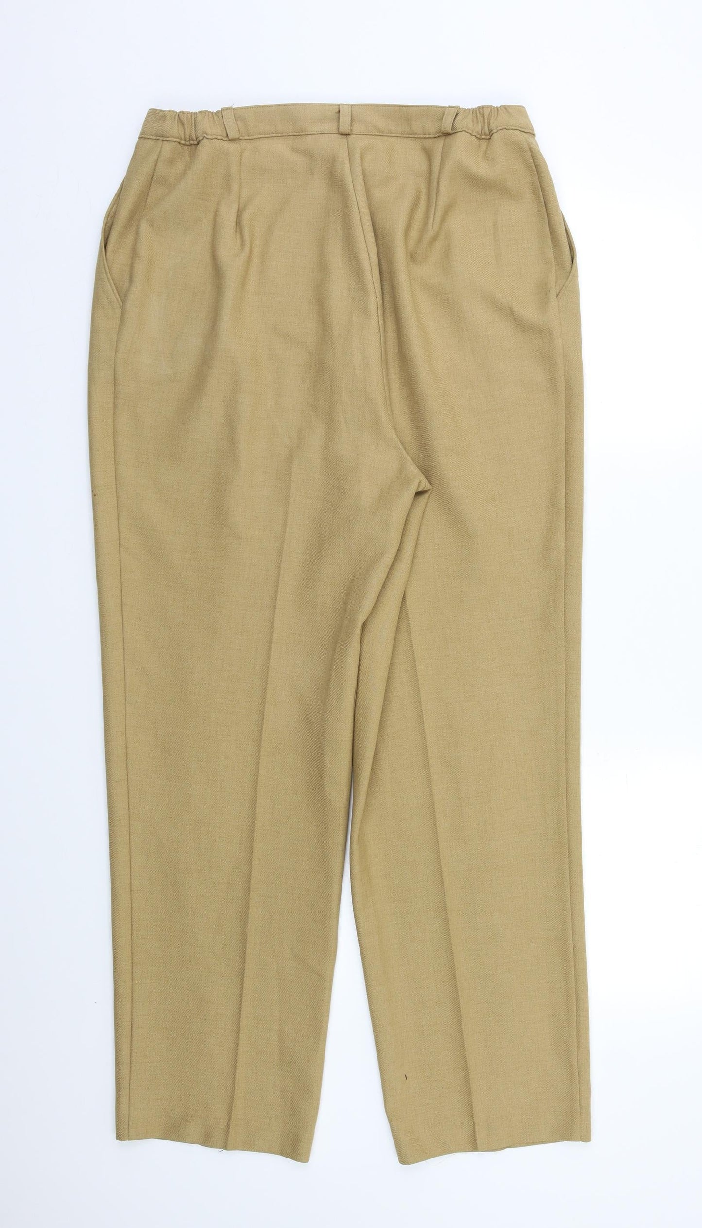 EWM Womens Beige   Dress Pants Trousers Size 16 L28 in