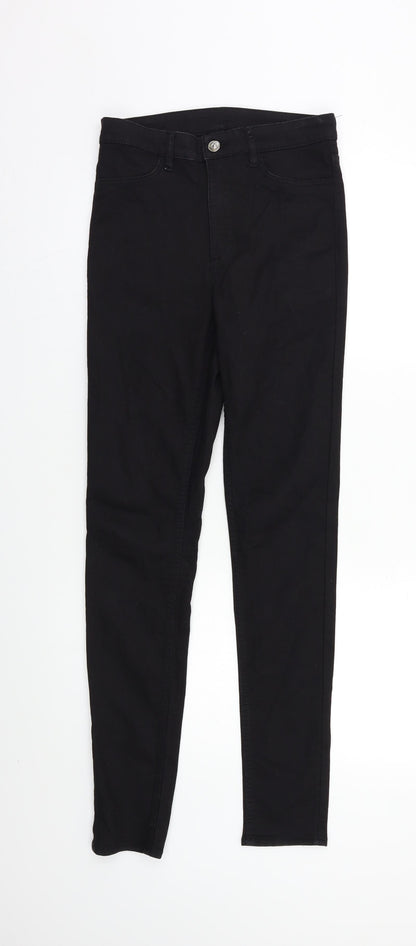 Womens UK Size 8 H&M Regular Fit Skinny Black Jeans