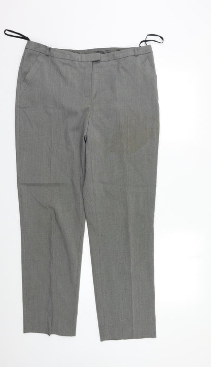 TU Womens Black Check  Trousers  Size 14 L28 in