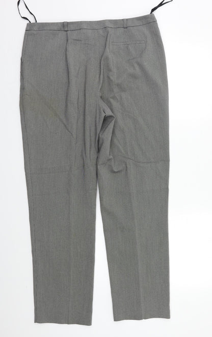 TU Womens Black Check  Trousers  Size 14 L28 in