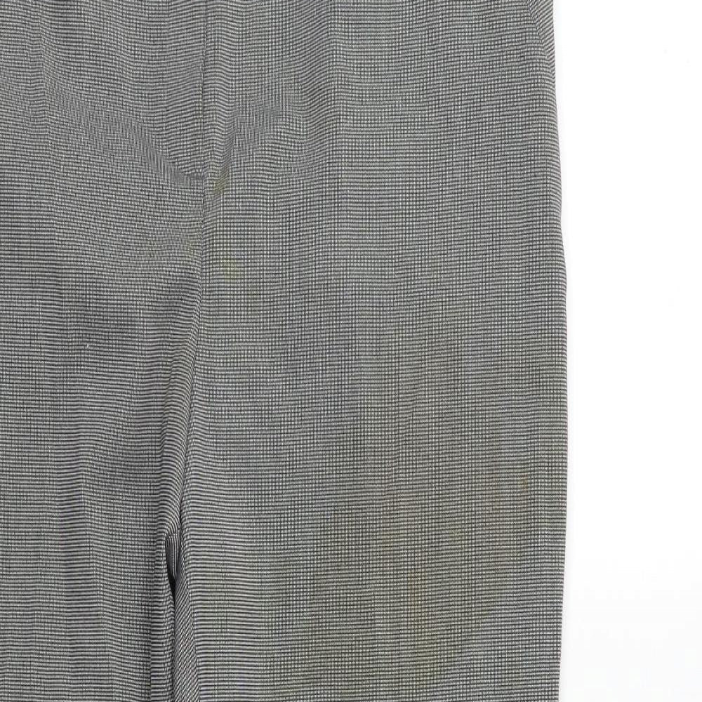 TU Womens Black Check  Trousers  Size 14 L28 in