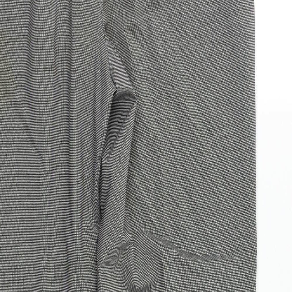 TU Womens Black Check  Trousers  Size 14 L28 in