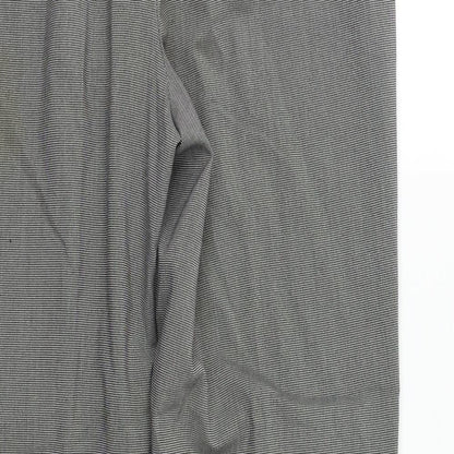 TU Womens Black Check  Trousers  Size 14 L28 in