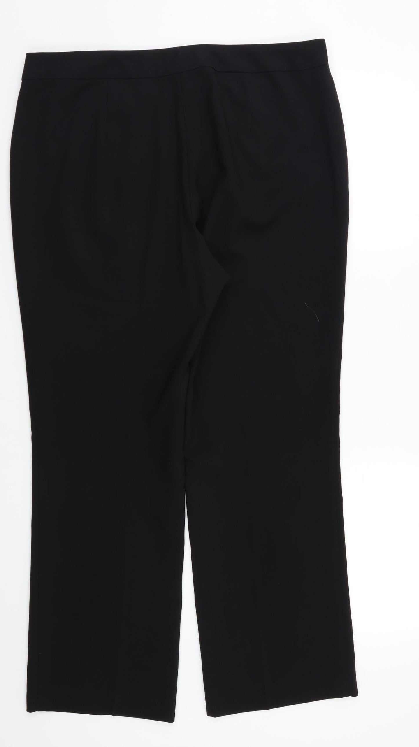 Womens UK Size 14 Papaya Regular Fit Dress Pants Black Trousers