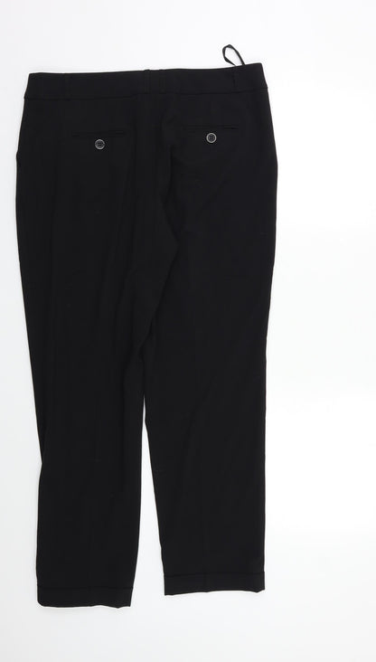 M &Co Womens Black   Dress Pants Trousers Size 14 L25 in