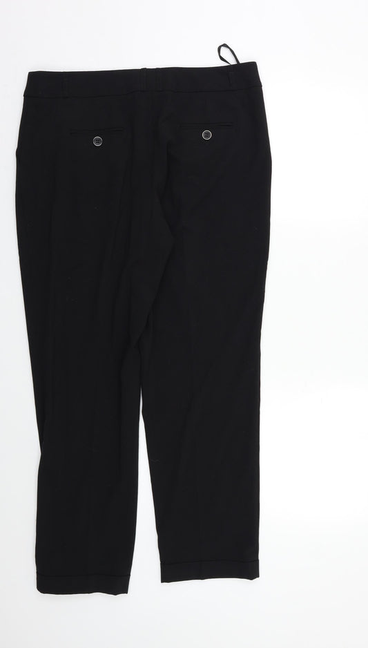 M &Co Womens Black   Dress Pants Trousers Size 14 L25 in