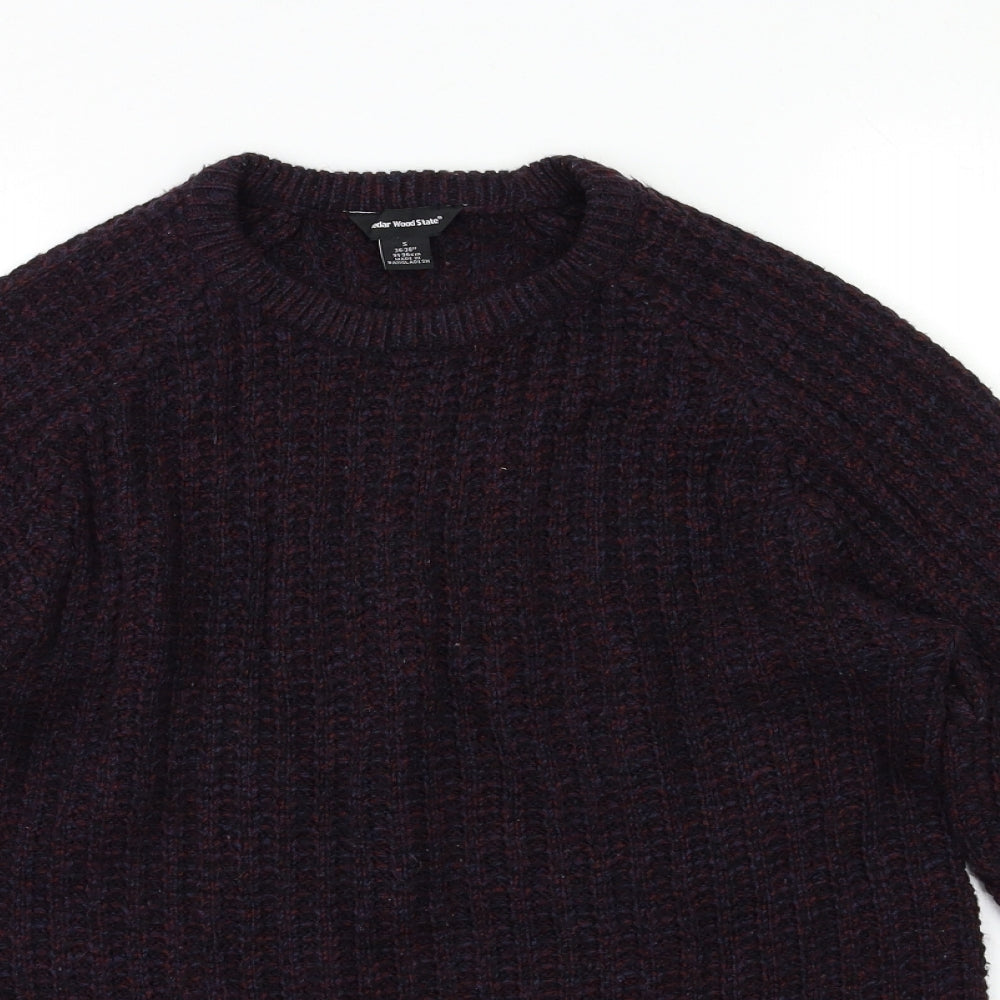 Cedar Wood State Mens Purple   Pullover Jumper Size S
