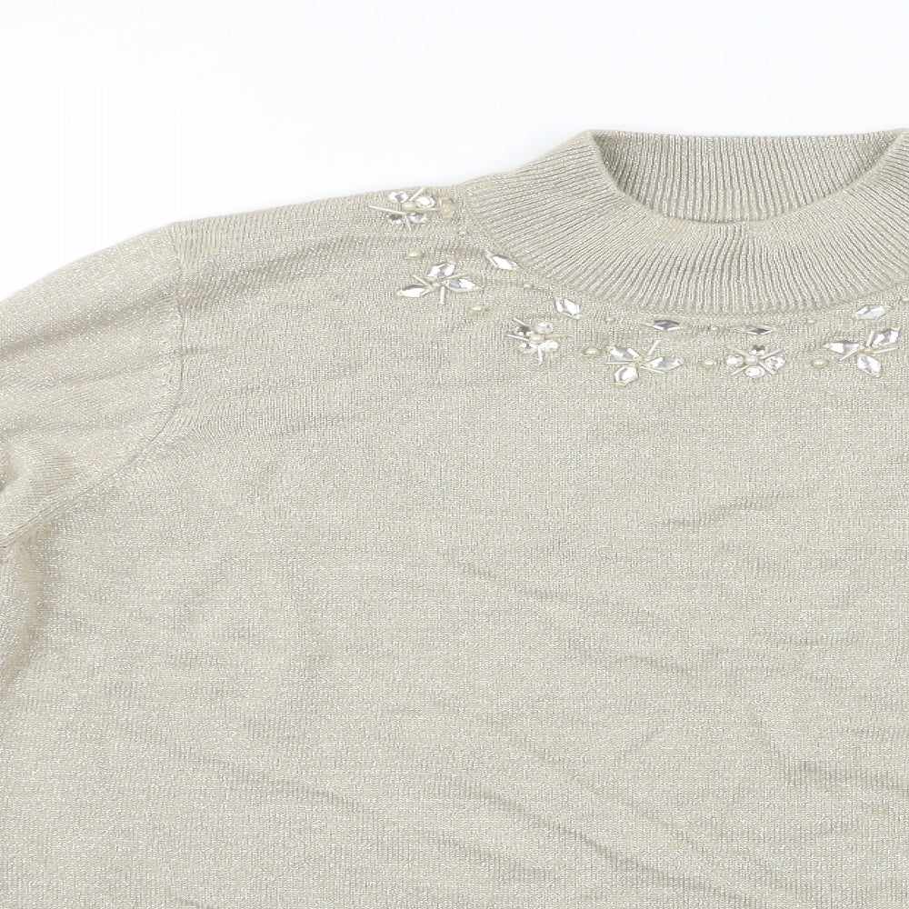 Womens UK Size M Bonmarché Beige Pullover Jumper