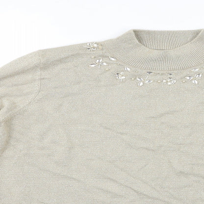 Womens UK Size M Bonmarché Beige Pullover Jumper