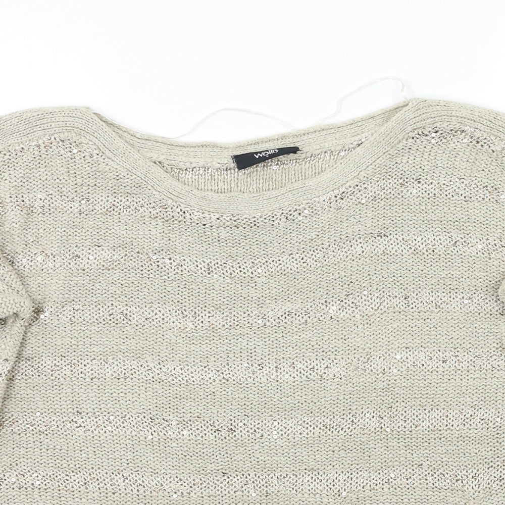 Womens UK Size S Wallis Beige Pullover Jumper