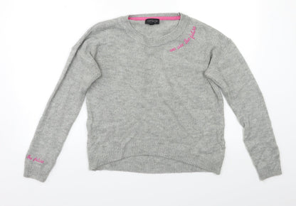 Womens UK Size 8 Topshop Grey Pullover Jumper