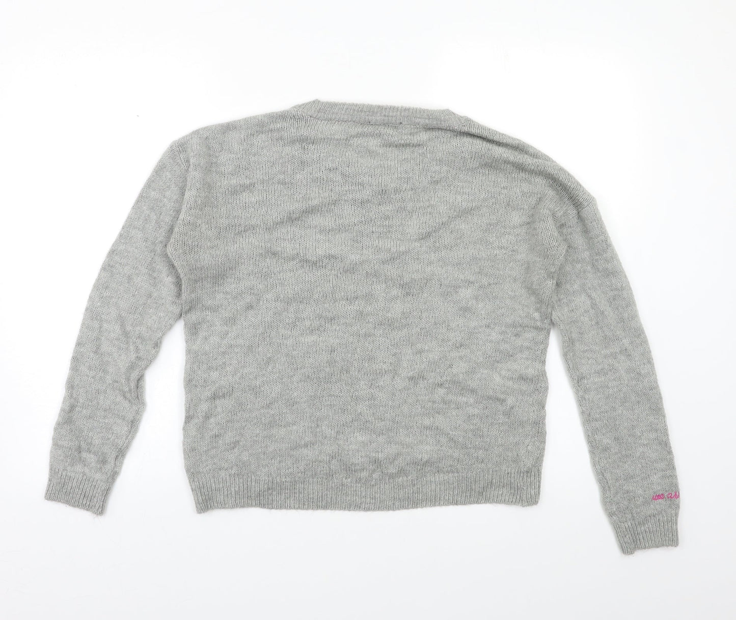 Womens UK Size 8 Topshop Grey Pullover Jumper