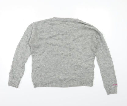 Womens UK Size 8 Topshop Grey Pullover Jumper