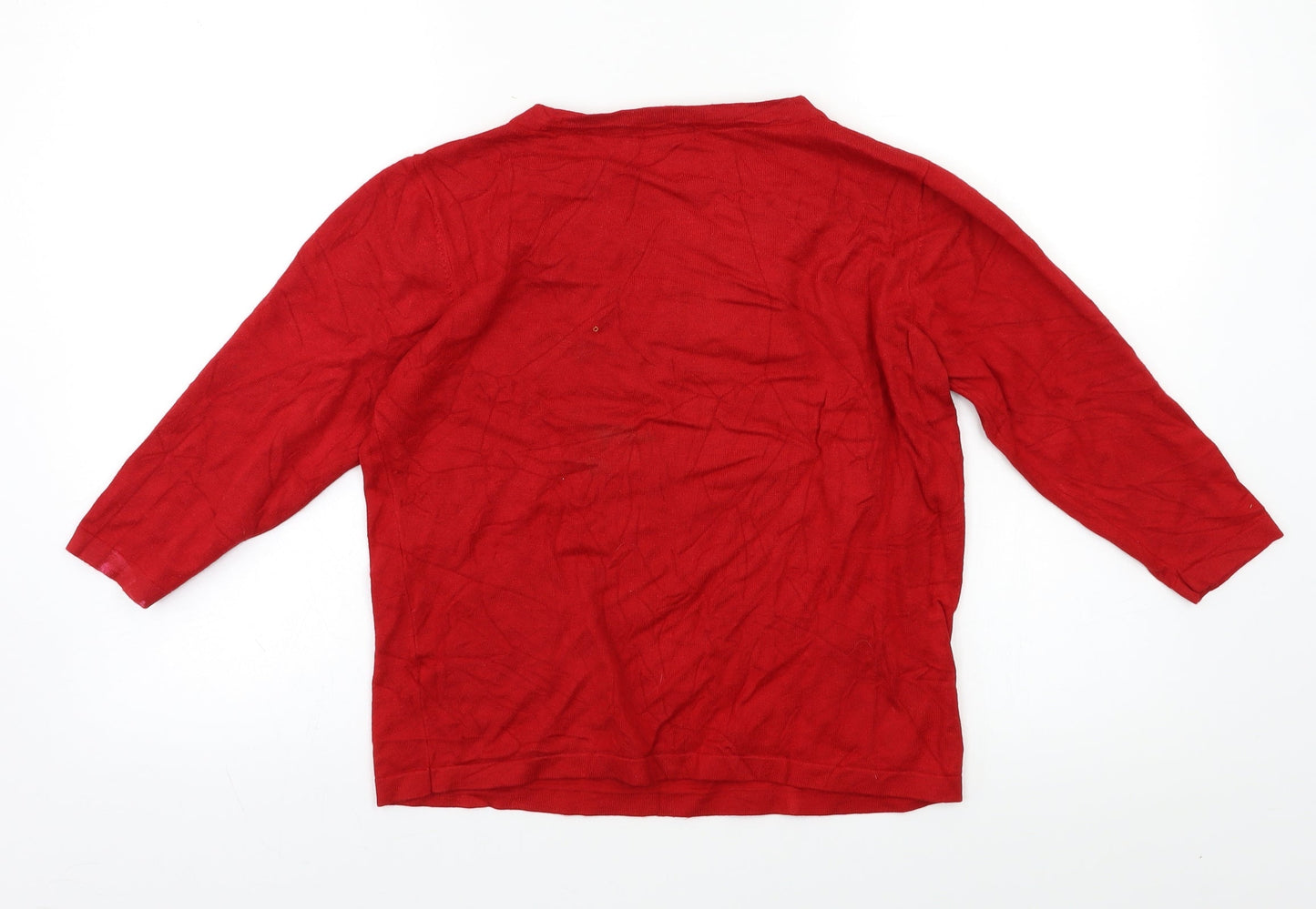Womens UK Size S BM Red Pullover Jumper