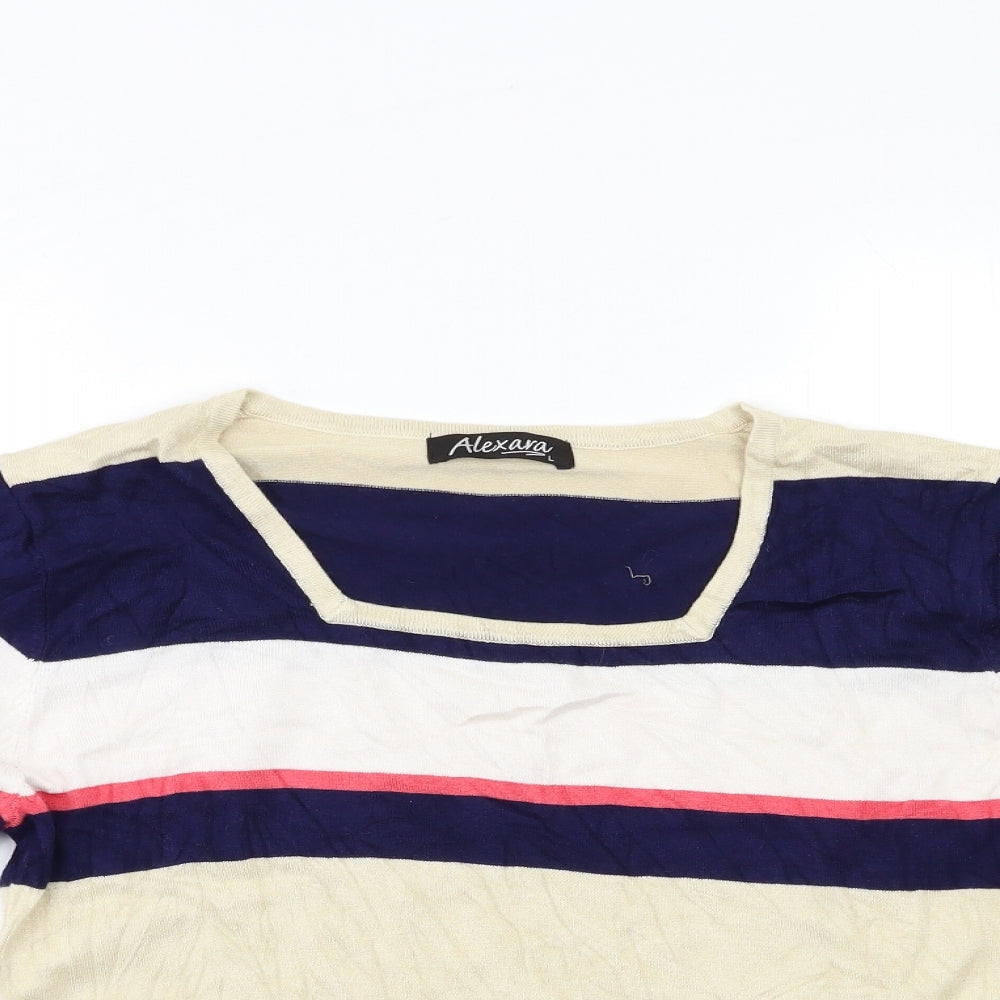 Womens UK Size L Alexara Multicoloured Pullover Jumper