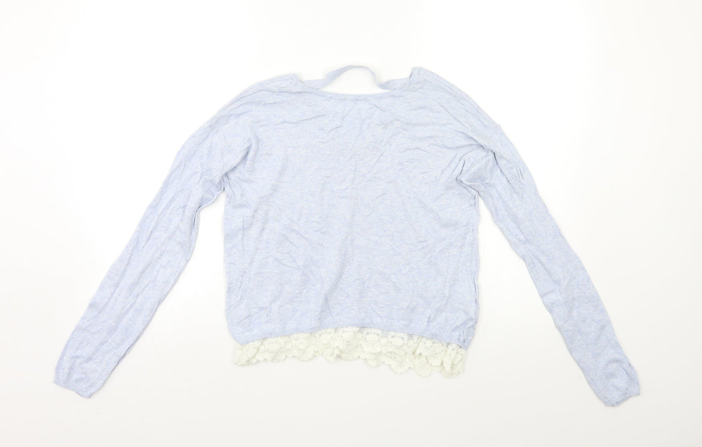 Womens UK Size M Preworn Blue Pullover Jumper