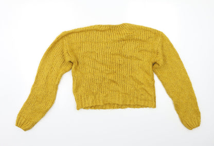 New Look Girls Yellow   Pullover Jumper Size 14 Years
