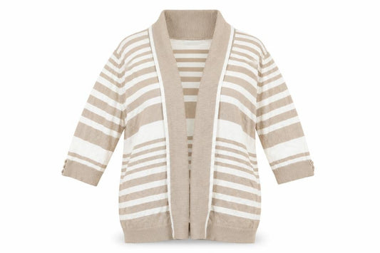 Womens UK Size XL Isle Beige Cardigan Jumper