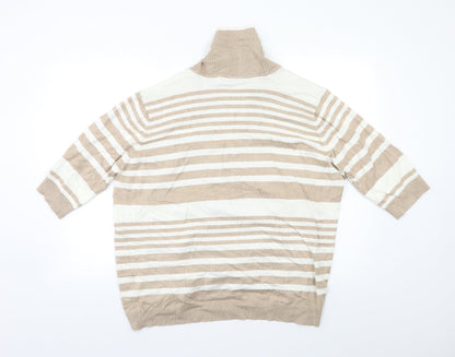 Womens UK Size XL Isle Beige Cardigan Jumper
