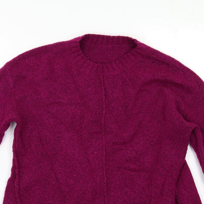 Womens UK Size S Preworn Purple Pullover Jumper