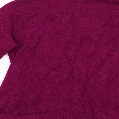 Womens UK Size S Preworn Purple Pullover Jumper