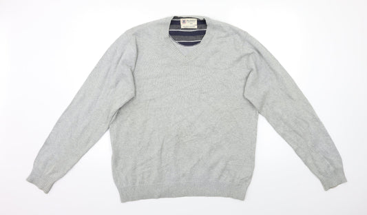 M&S Mens Grey   Pullover Jumper Size L