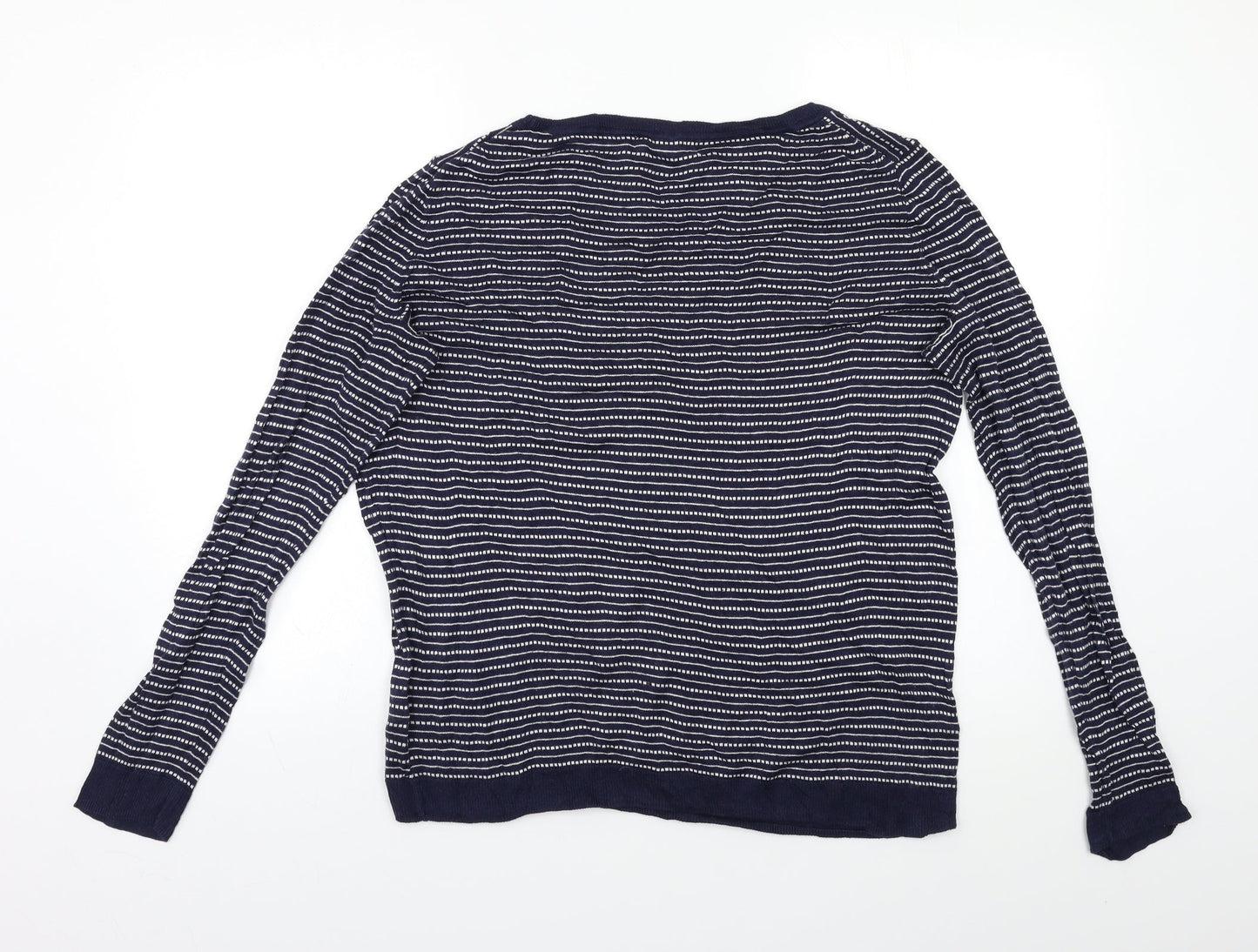 H&M Mens Blue Striped  Pullover Jumper Size L