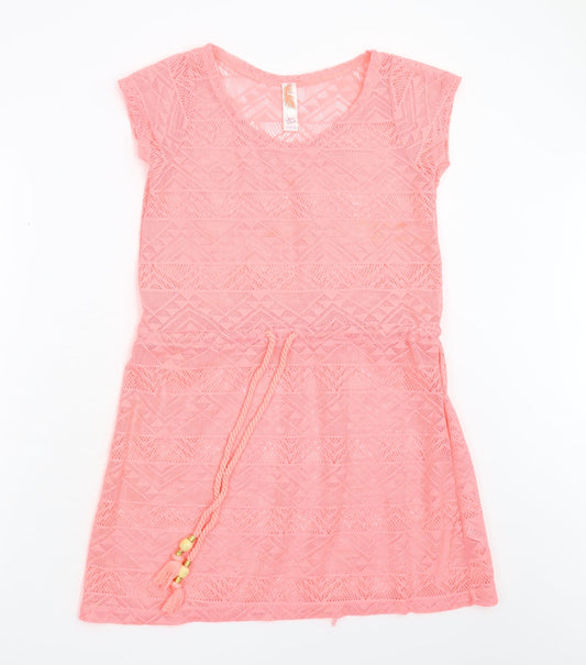 Womens UK Size 8 Ocean Club Pink Basic Blouse