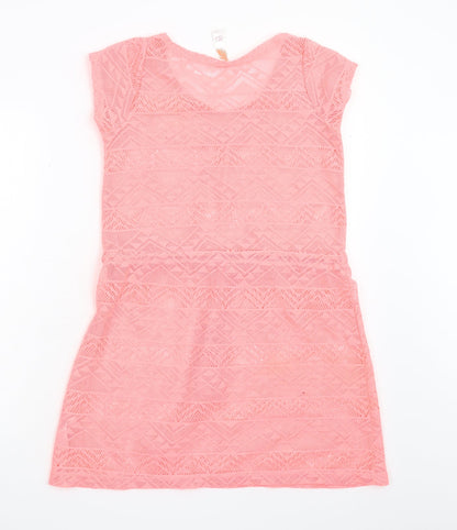 Womens UK Size 8 Ocean Club Pink Basic Blouse