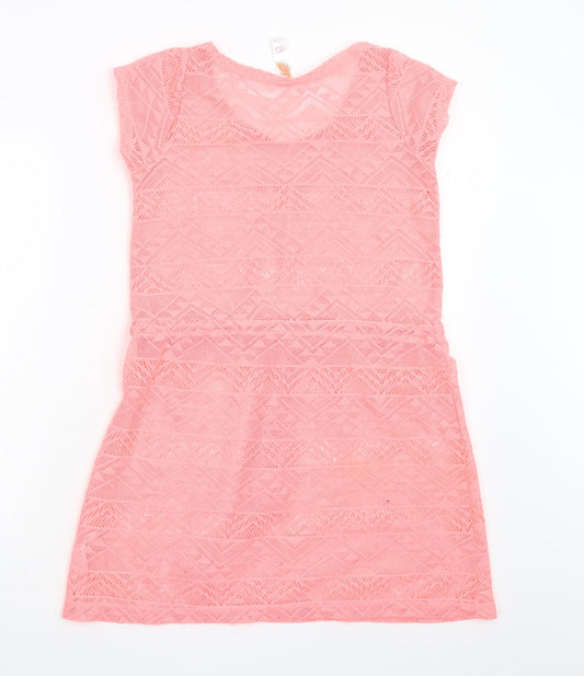 Womens UK Size 8 Ocean Club Pink Basic Blouse