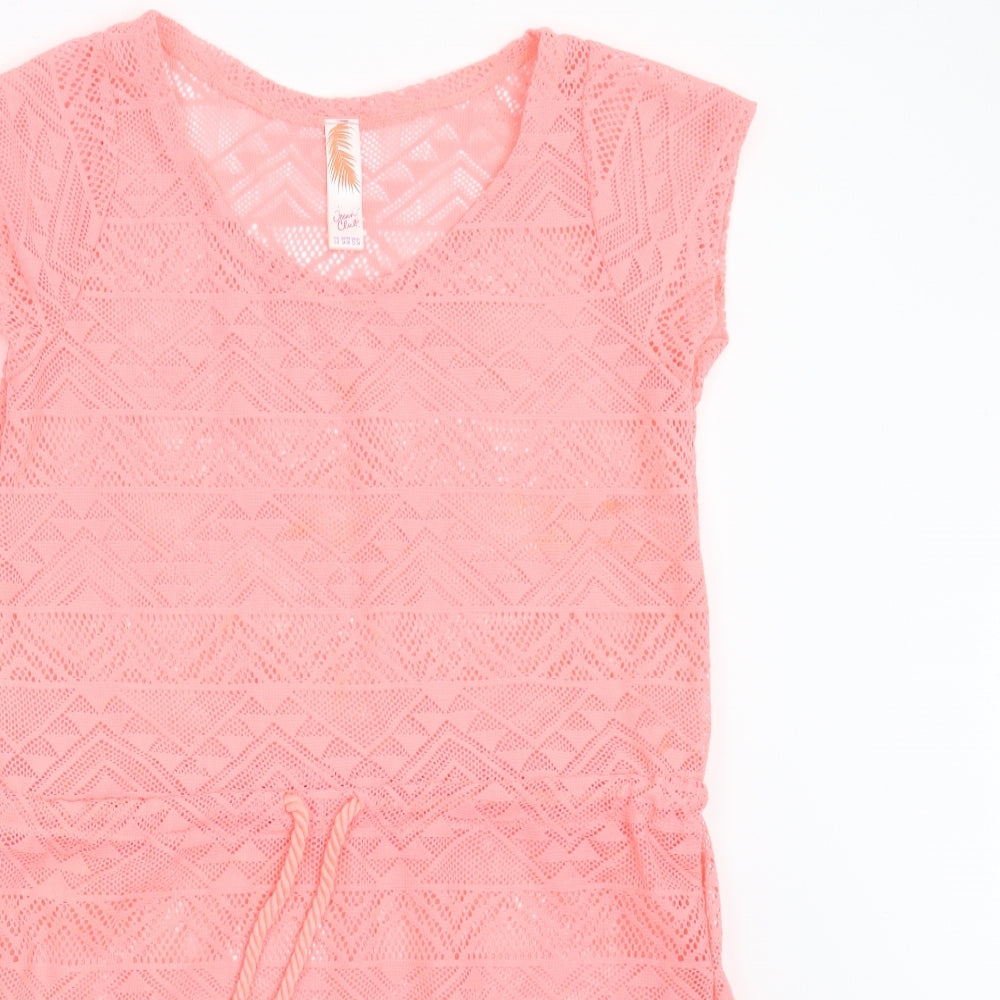 Womens UK Size 8 Ocean Club Pink Basic Blouse