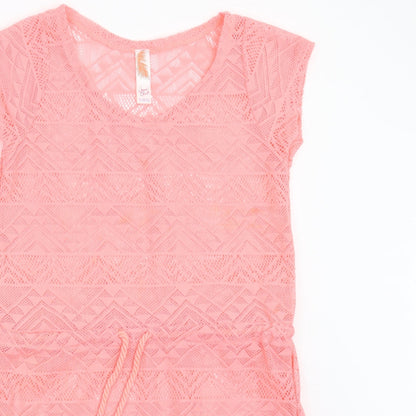 Womens UK Size 8 Ocean Club Pink Basic Blouse