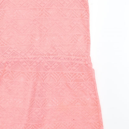 Womens UK Size 8 Ocean Club Pink Basic Blouse