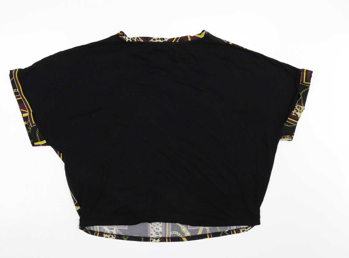 F&F Womens Black Geometric  Basic Blouse Size 12