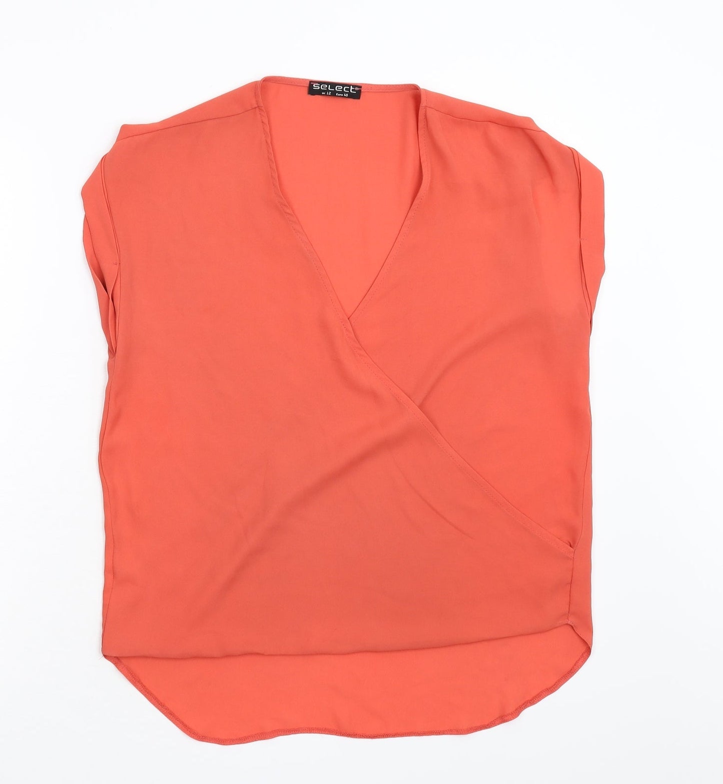 Select Womens Orange   Basic Blouse Size 12
