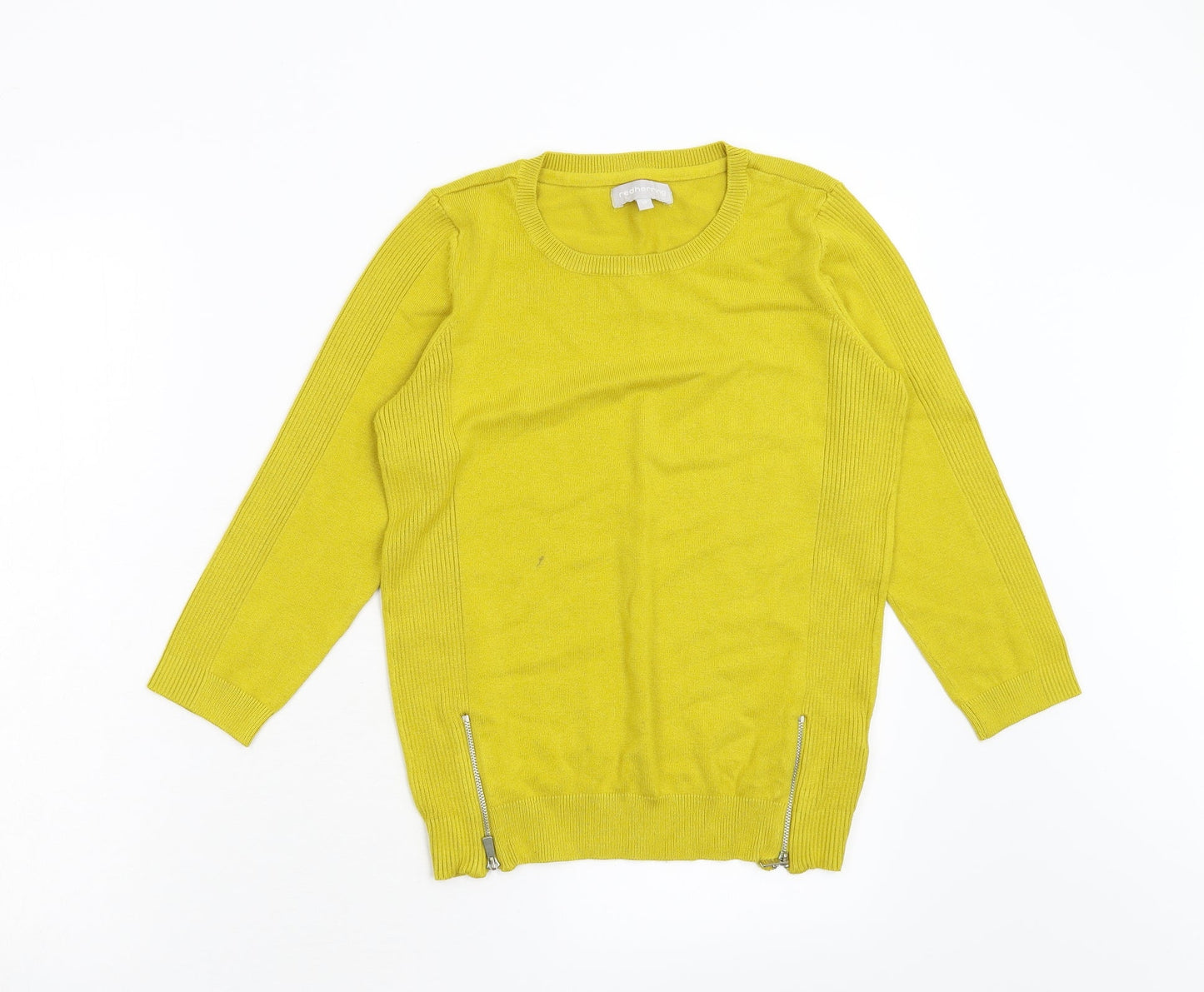 Womens UK Size 10 Red Herring Yellow Pullover Jumper