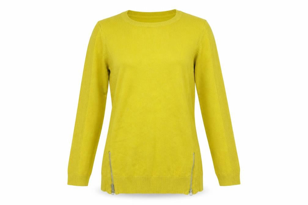 Womens UK Size 10 Red Herring Yellow Pullover Jumper
